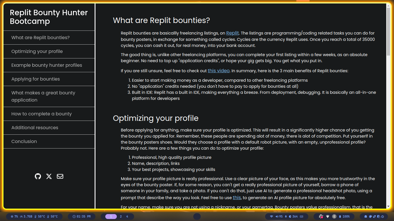 Replit Bounty Hunter Bootcamp project image